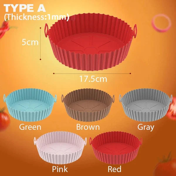 Air Fryer Silicone Baking Tray (Reusable)