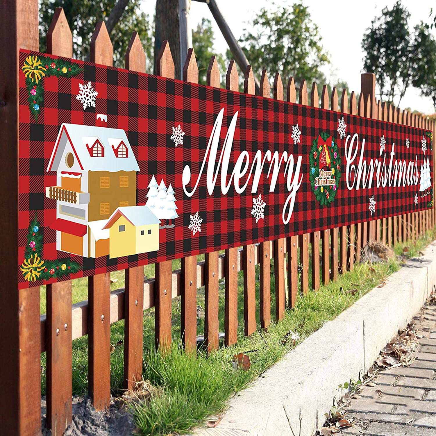 2022 Christmas Outdoor Banner Flag Pulling