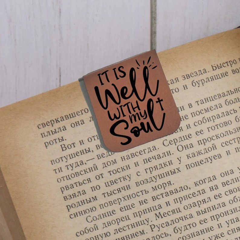 Vintage Magnetic Leather Bookmark