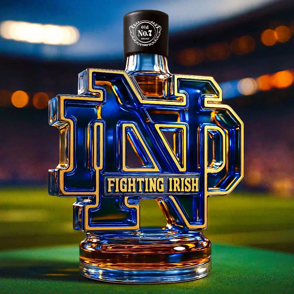 🔥NCAA Team✨Fighting Irish Whiskey Bottle