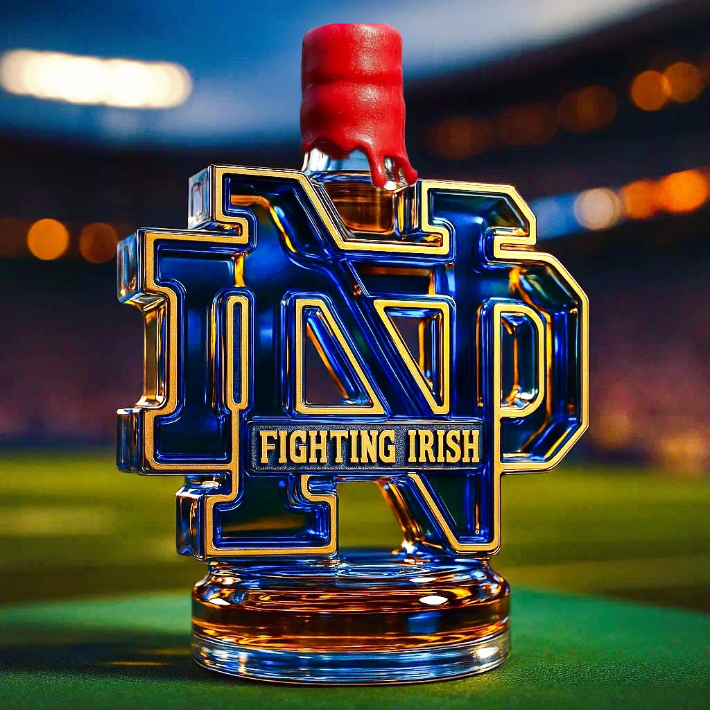 🔥NCAA Team✨Fighting Irish Whiskey Bottle