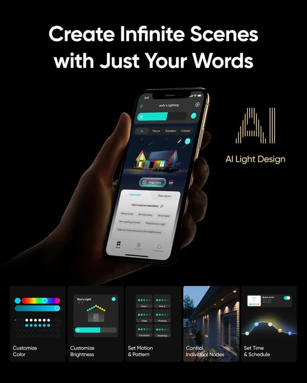 🎅 Early Christmas 49%OFF-Smart Rainbow LED Permanent Outdoor Light🎁