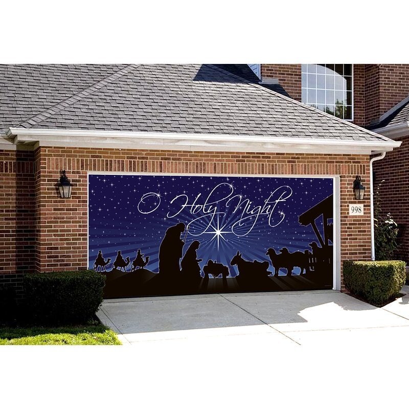 🎅Santa's Merry Christmas Garage Door Mural Ornament