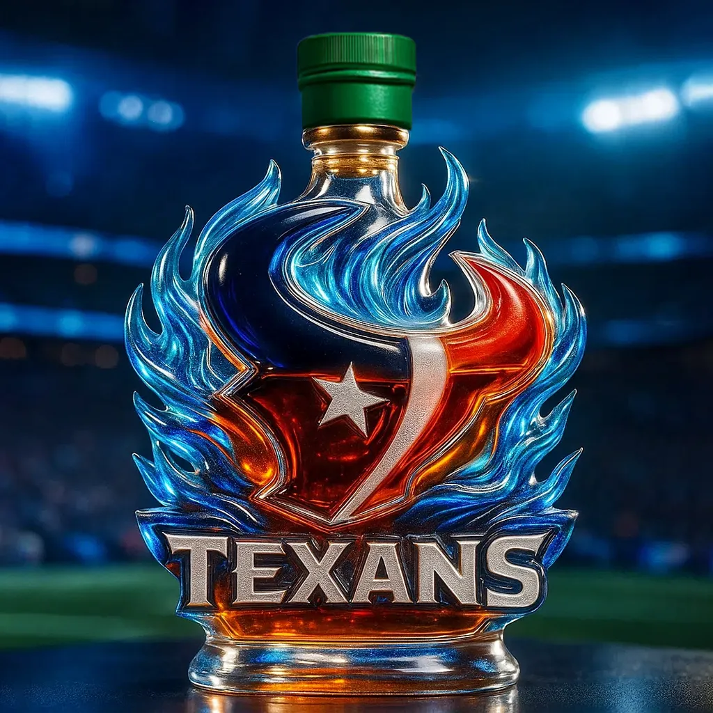 🏈 NFL Team✨Houston Texans Whiskey Bottle