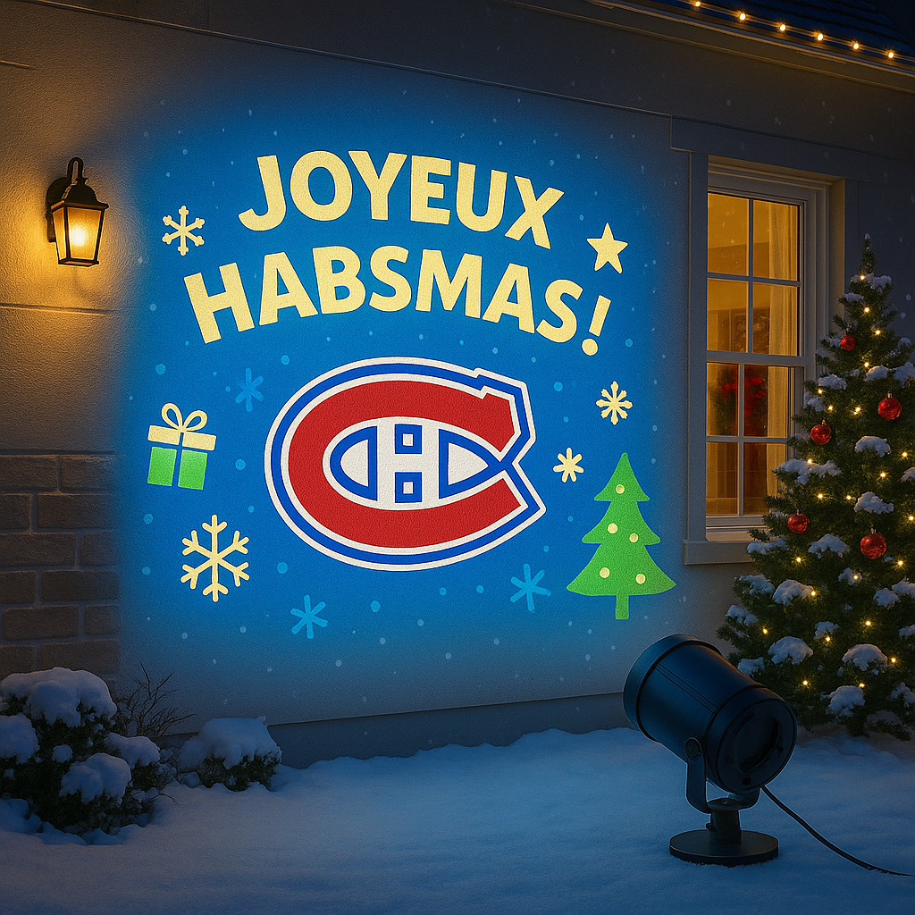 🎄🏒 Ice hockey Christmas Projection Light ✨