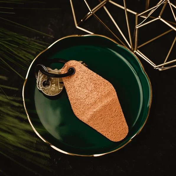 Funny Retro Leather Keychain