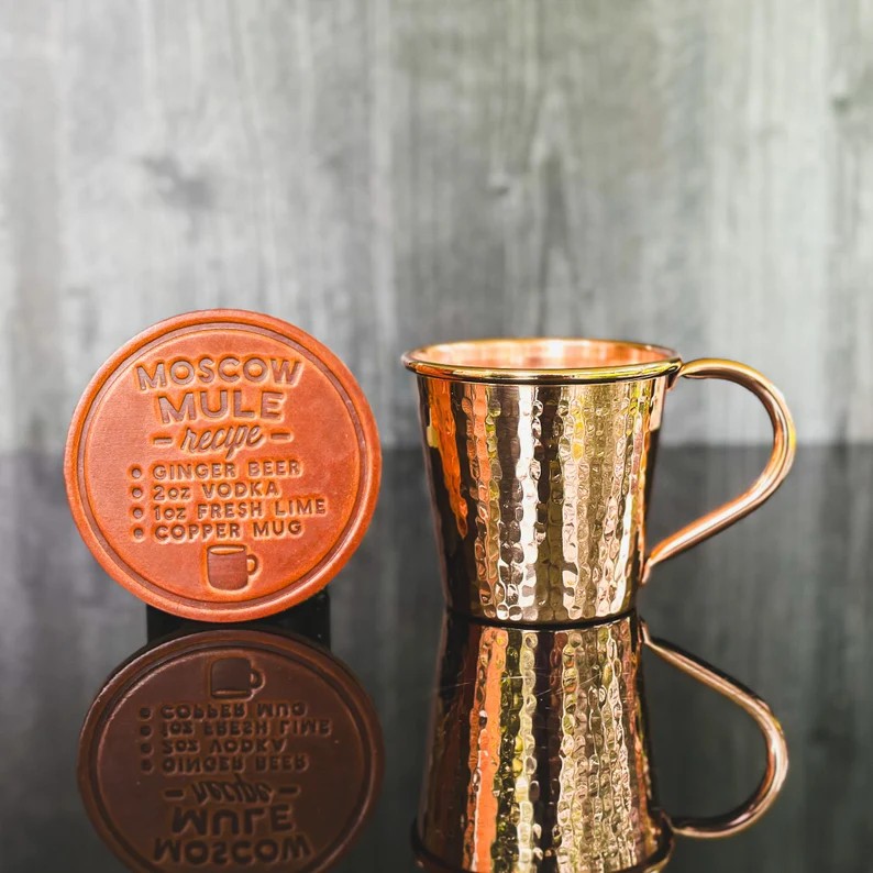 Funny Beer Leather Coasters