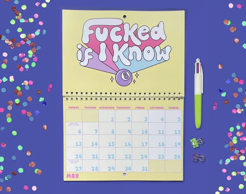 2024 Funny and Sweary Calendar