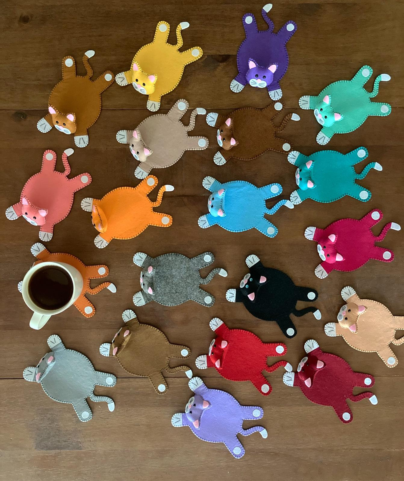 Cute Cat Coasters-Funny gift