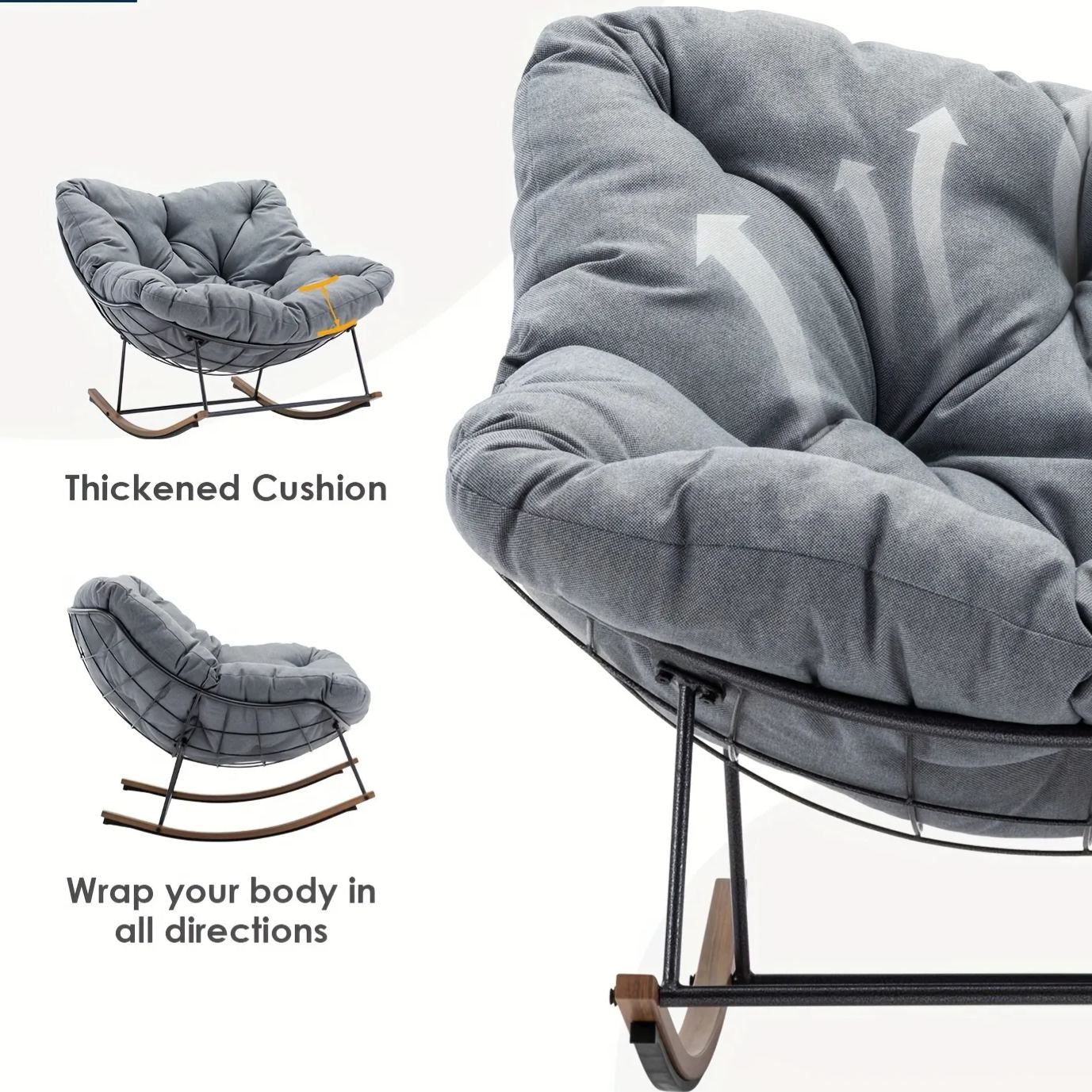 💥Clearance Sale💥Patio Oversized Upholstered Rocker Chair