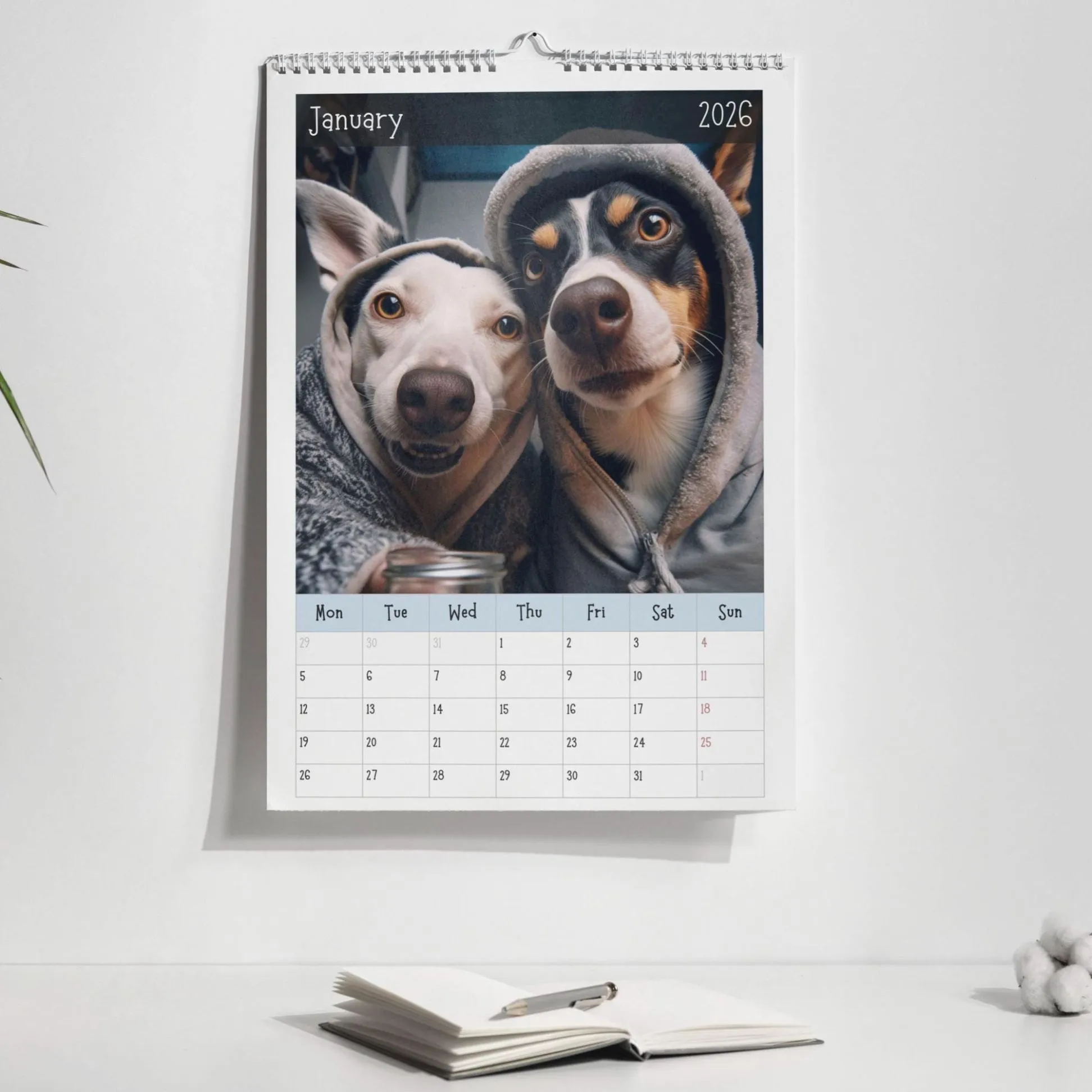 "Pawty Time" Wall Calendar 2026