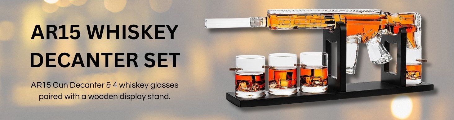 The Wine Savant AR15 Decanter Set