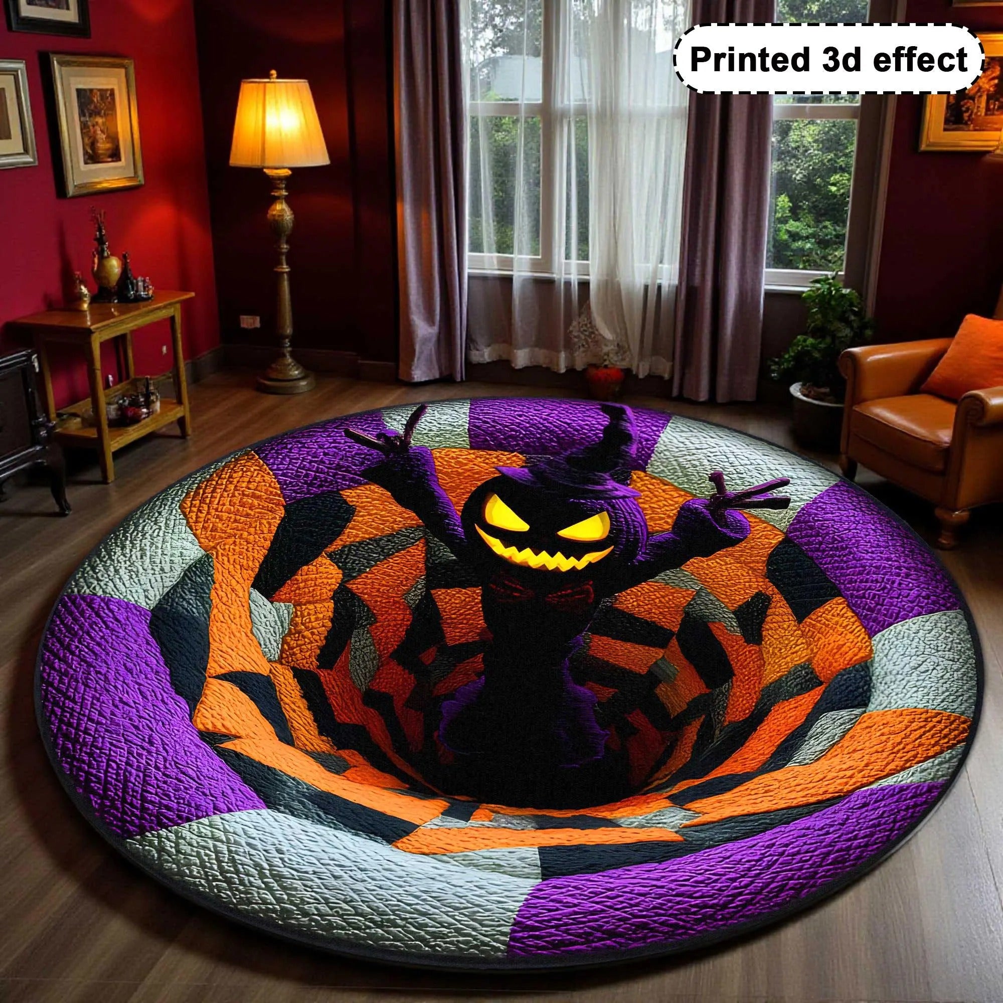 Halloween Ghost Quilted Round Mat