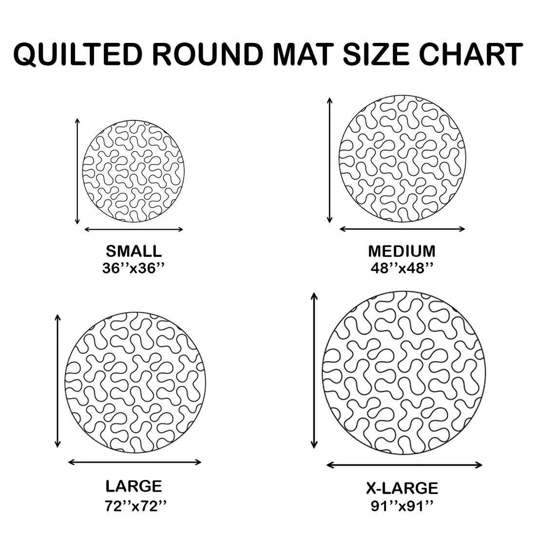 Dark Abyss Quilted Round Mat