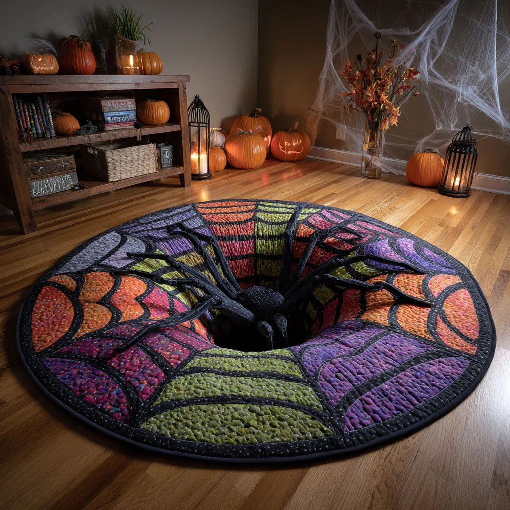 Witch Web Abyss Quilted Round Mat