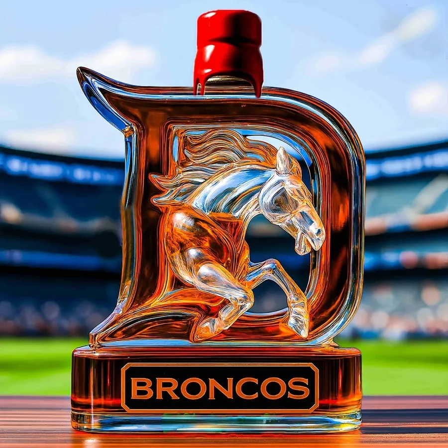 Denver Football Team Limited Edition Whiskey Bottle