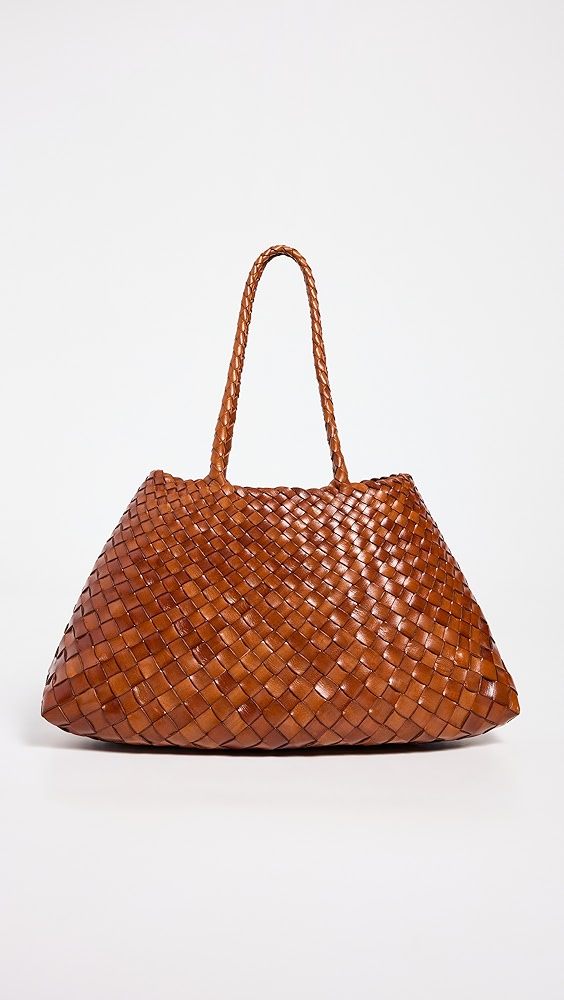 Rustic Woven Tote Big Tan