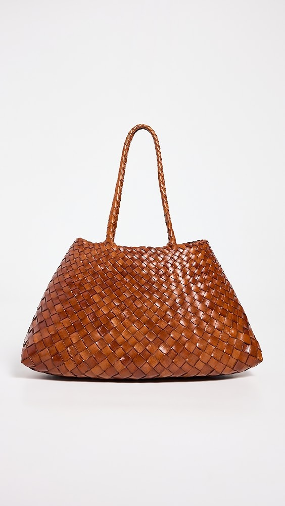 Rustic Woven Tote Big Tan