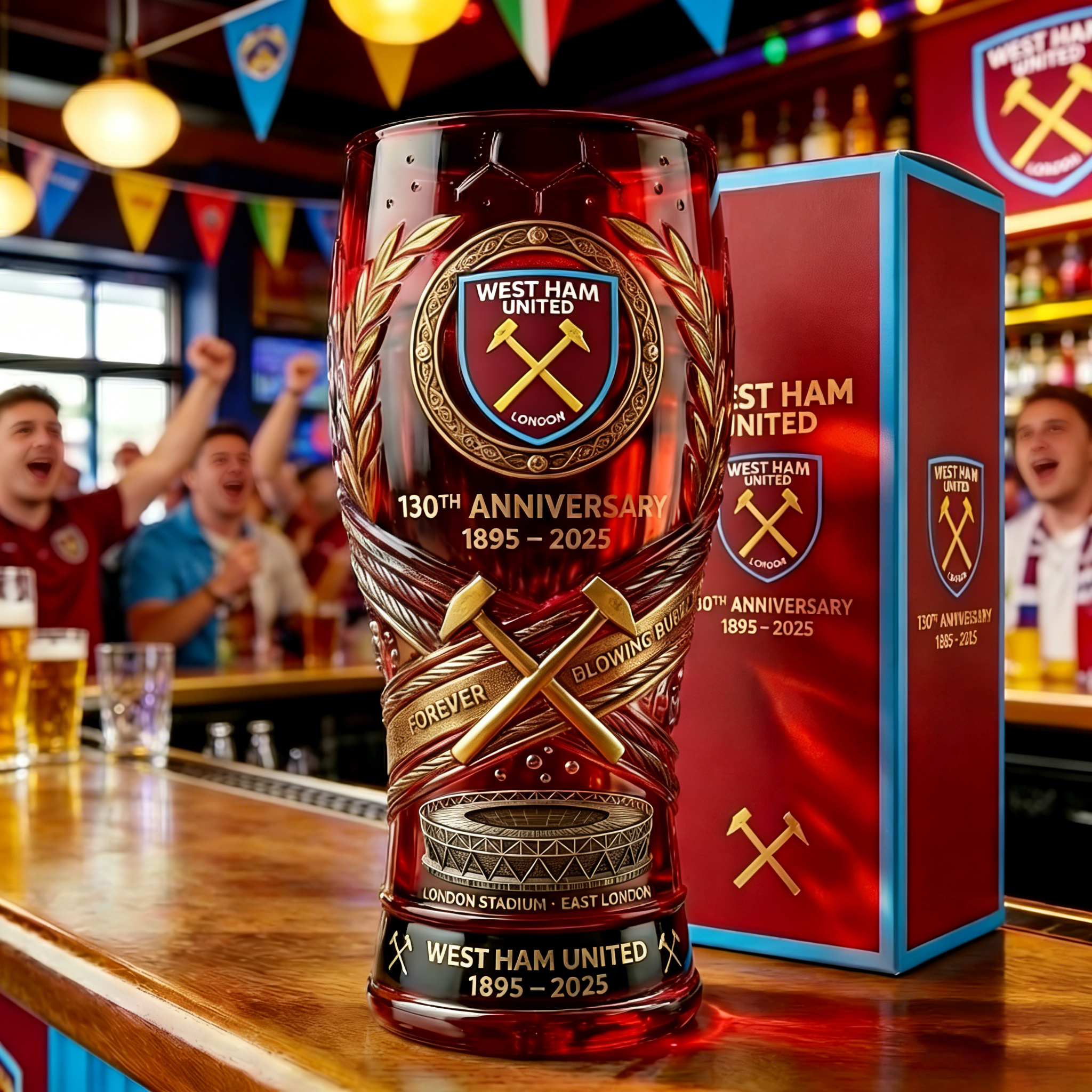 🔥Limited Edition🎁 - West Ham United 130th Anniversary Beer Glass