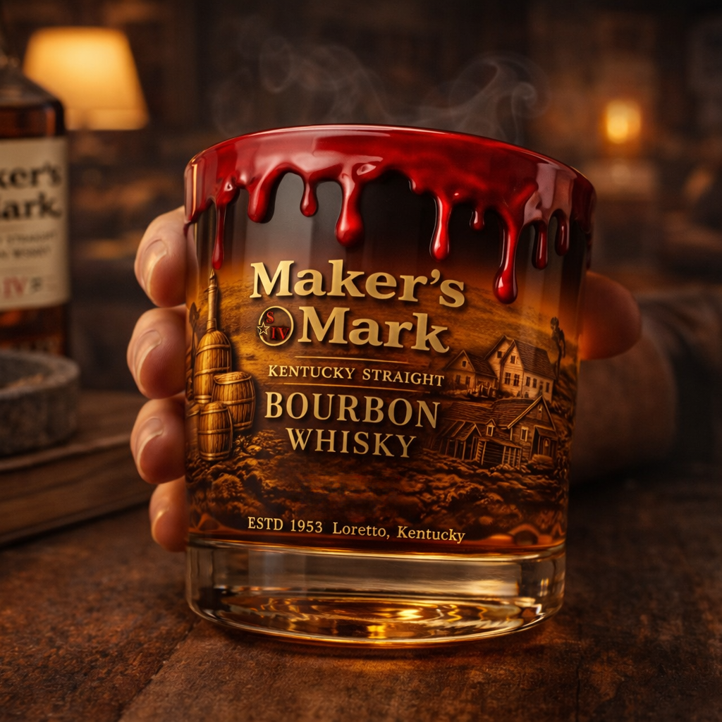 🥃 Vintage Bourbon Whiskey Glass – Classic Old Fashioned Tumbler