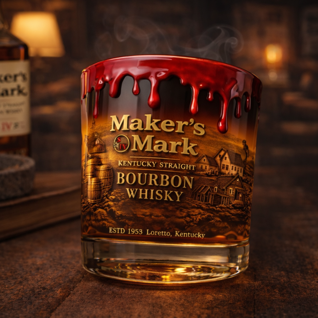 🥃 Vintage Bourbon Whiskey Glass – Classic Old Fashioned Tumbler