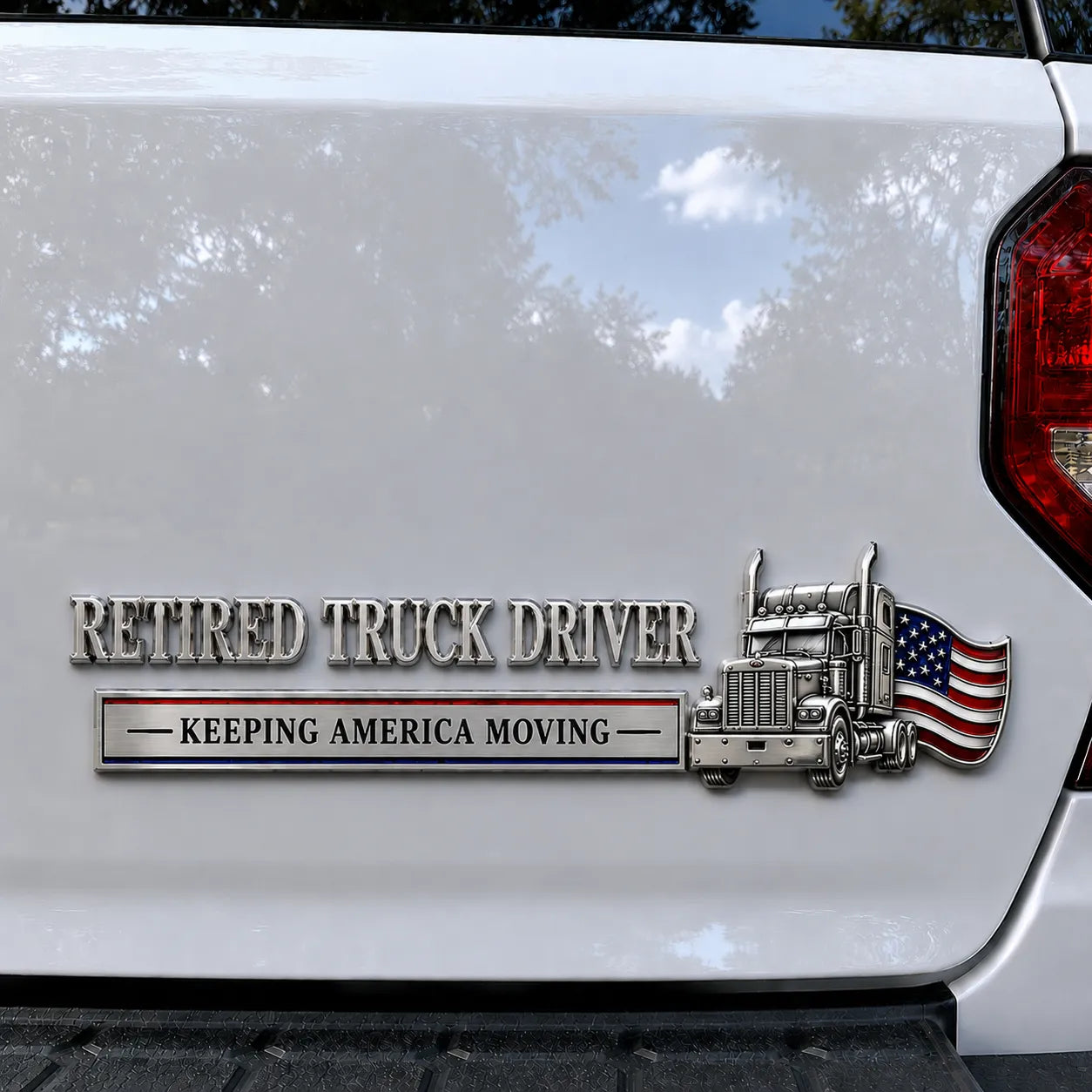 🎁Last Day Promo: 50% OFF -🚚 Retired Truck Driver Car Emblem Badge