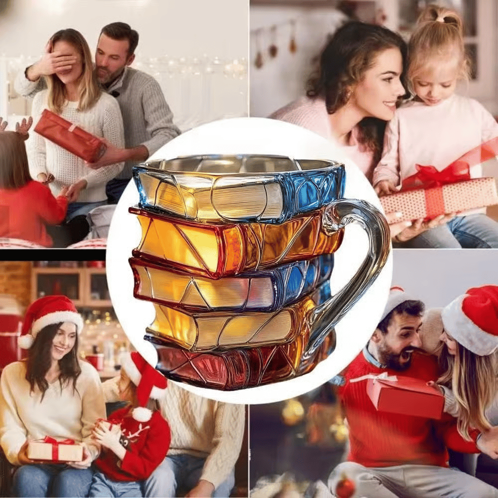 🎄Christmas Sale 49% Off❄️Novelty 3D Painted Book Mug— Where Literature Meets Art in Your Morning Routine 📚☕