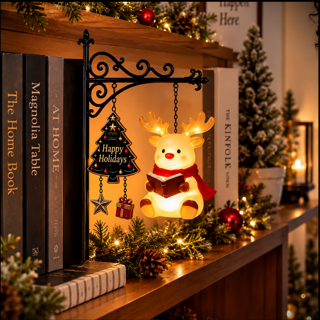 🔥Limited time 70% OFF – 🎅✨Christmas Bookshelf Character Lamp – A Little Christmas Magic For Your Shelf