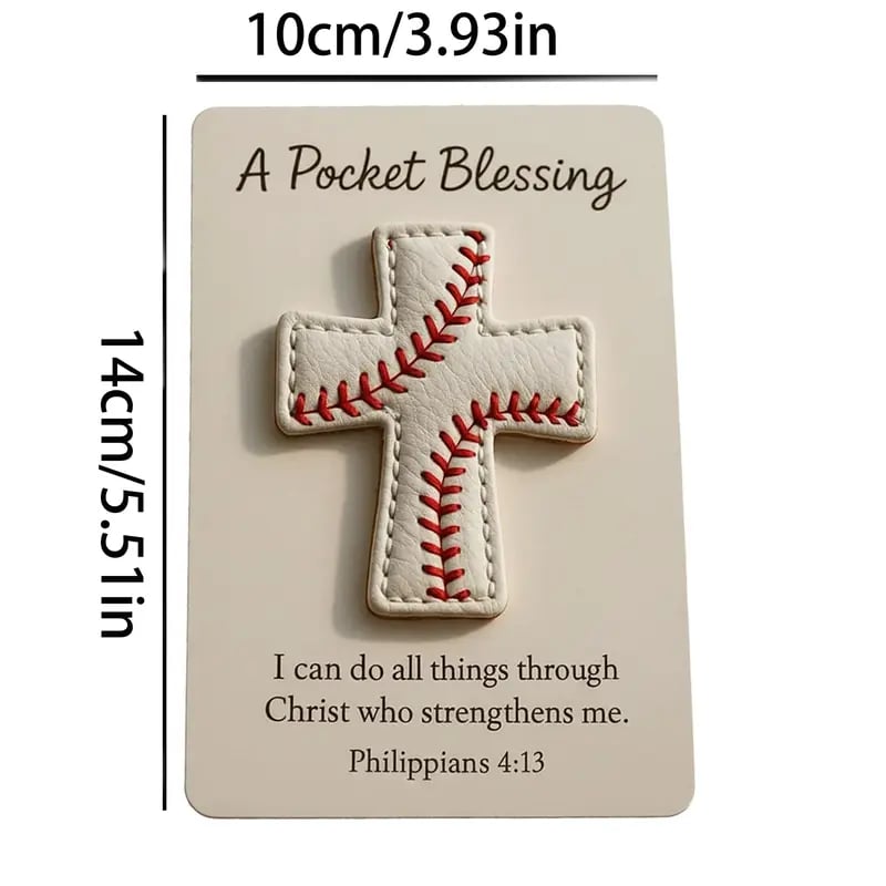 A Pocket Blessing – Baseball Cross Edition(⚾Baseball、🥎Softball、🏈 American Football)