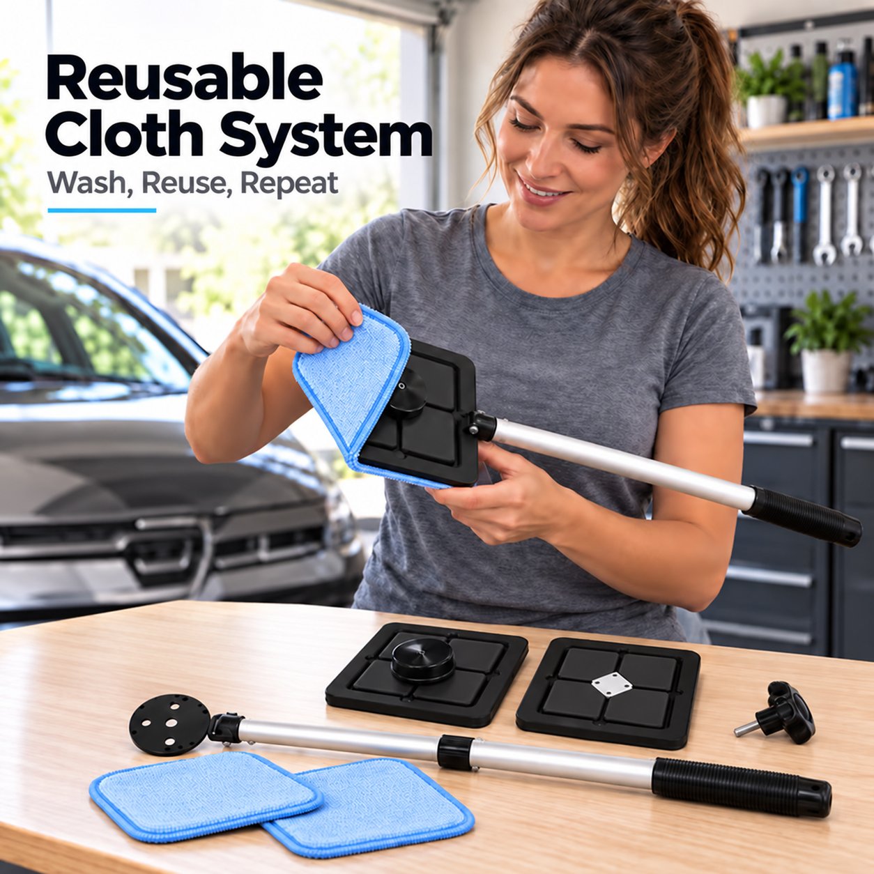 🎁Last Day 70% OFF -Dual Magnetic Car Windshield Cleaner | Streak-Free Auto Glass Cleaning Kit