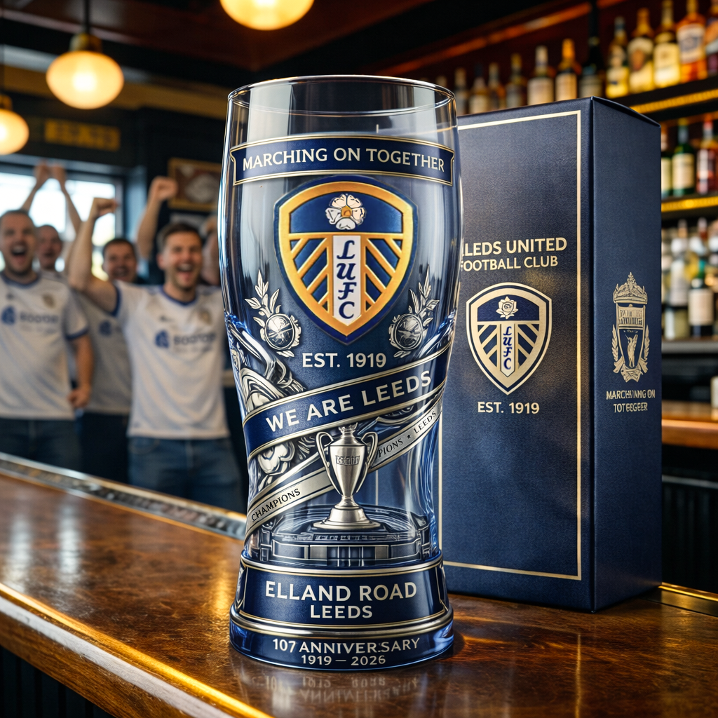 🔥Limited Edition🎁 - Leeds United’s 107th Anniversary Glass