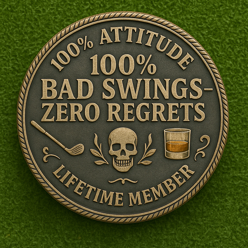 "Over Par Old Bastards" Golf Coin