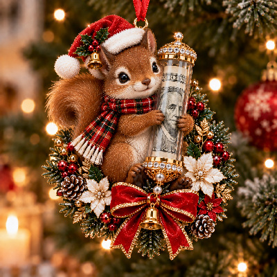 ⏳ Last Day 70% OFF – 🎄3D Christmas Money Plush Ornament | 12 Cute Animal Designs🎁
