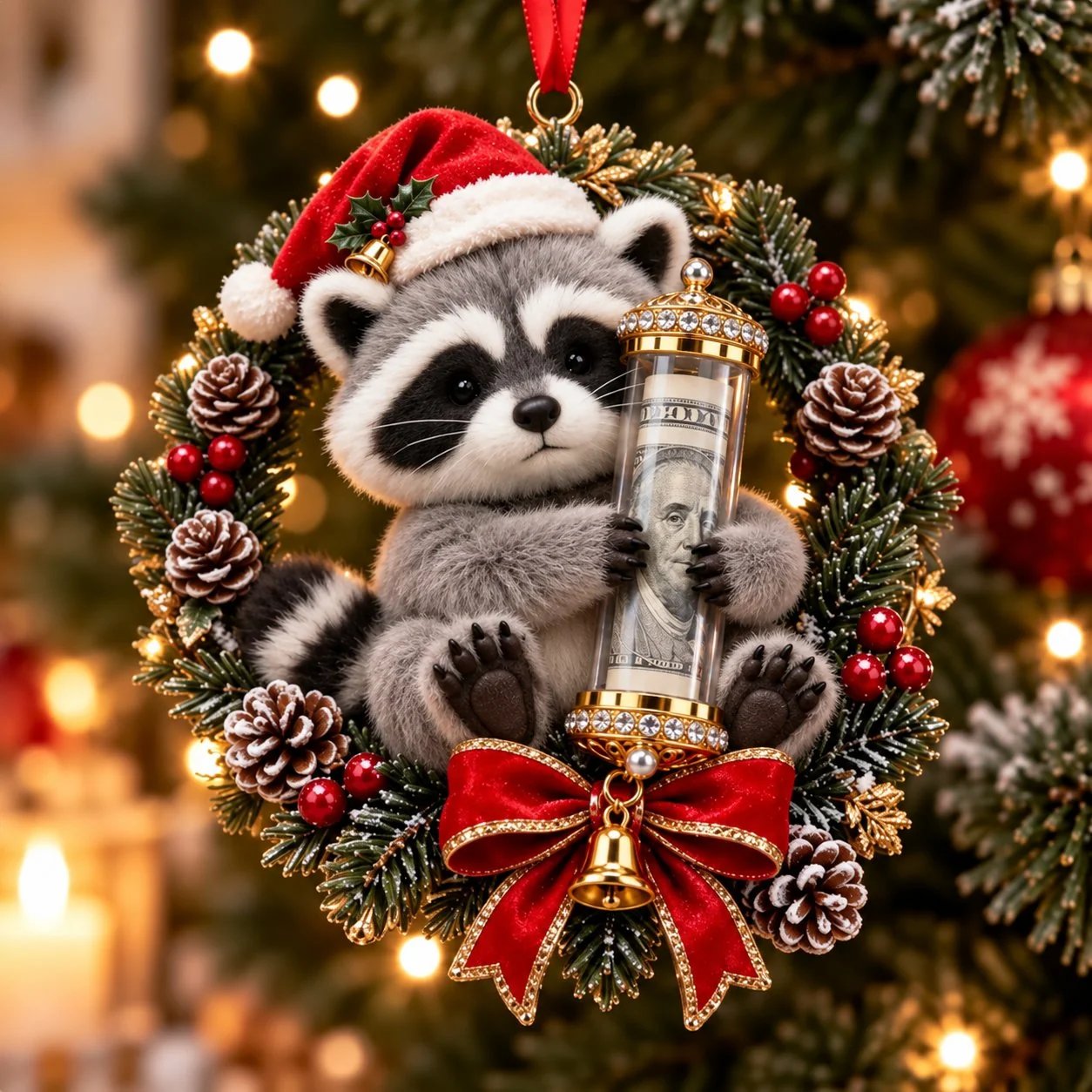⏳ Last Day 70% OFF – 🎄3D Christmas Money Plush Ornament | 12 Cute Animal Designs🎁