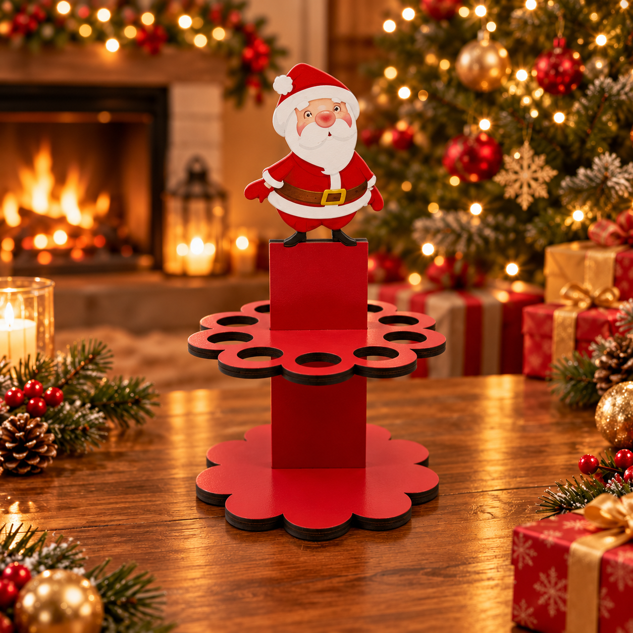 🔥Last 40pcs🎉-🎄 ✨ Christmas Tabletop Wooden Money Holder 🎁