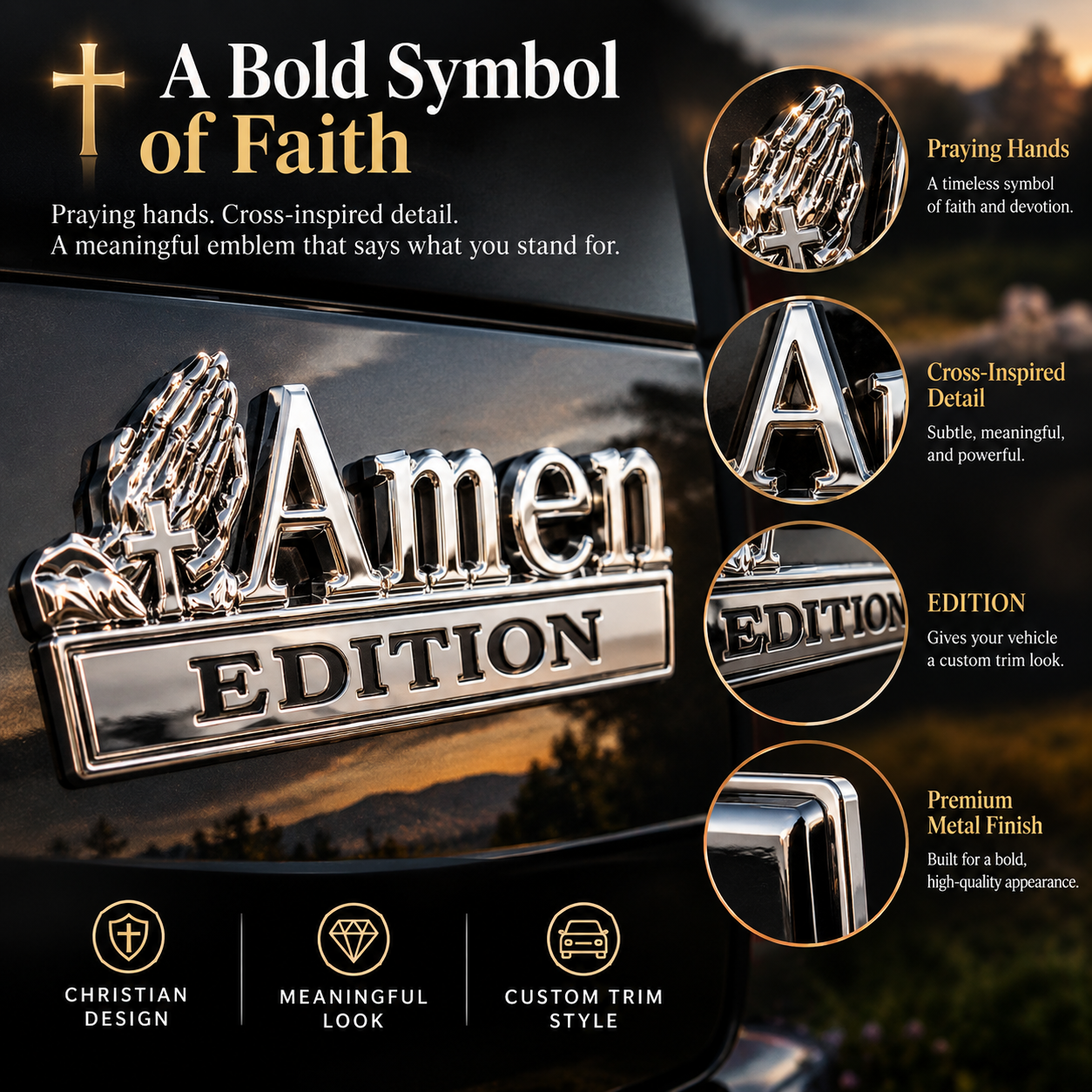 AMEN Christian Emblem Details