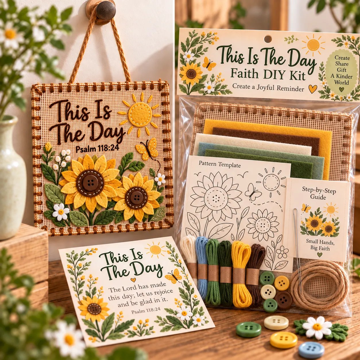 This Is The Day design with bright sunflowers and sunshine