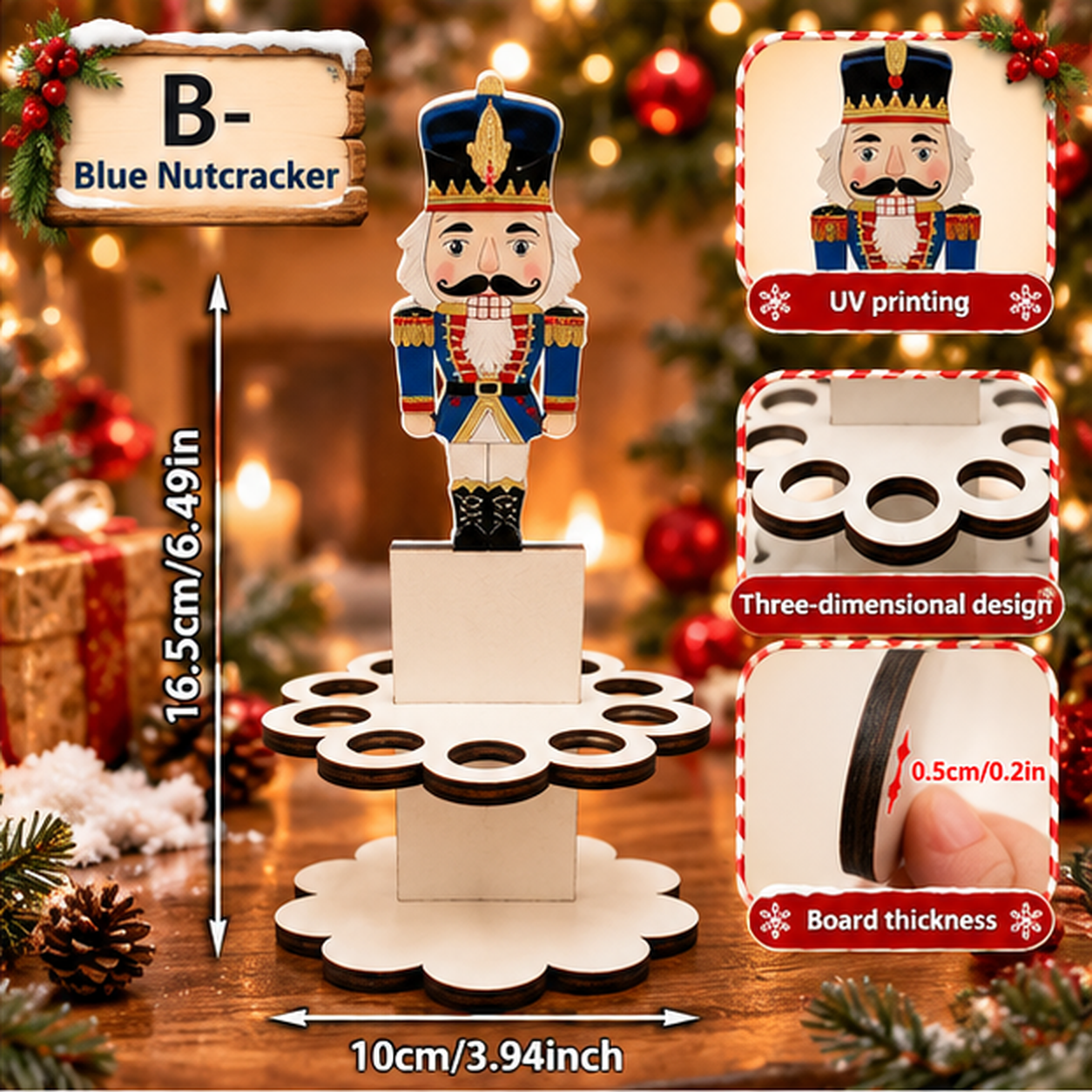 🔥Last 40pcs🎉-🎄 ✨ Christmas Tabletop Wooden Money Holder 🎁