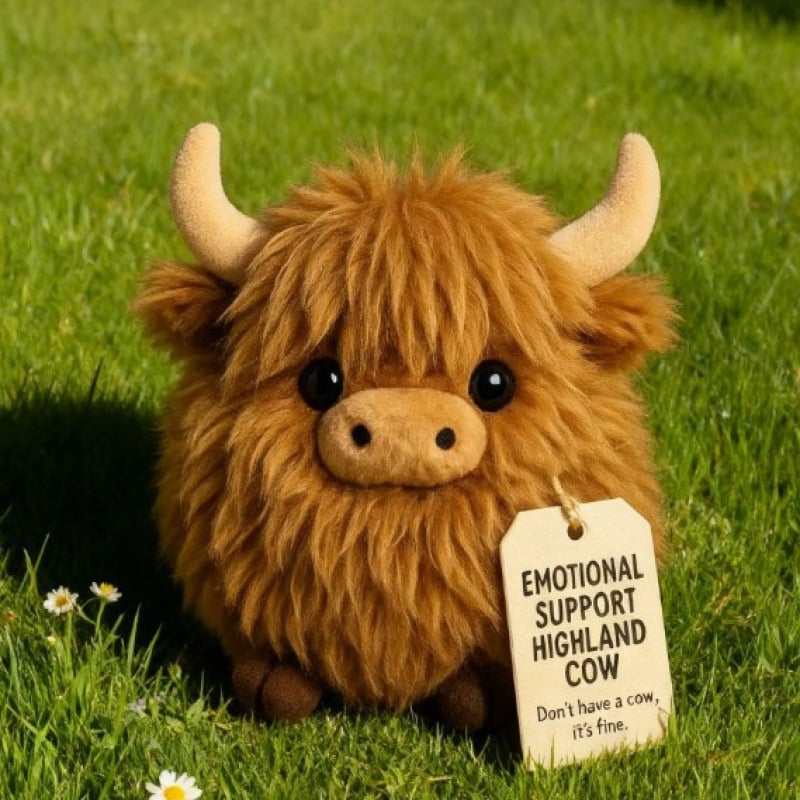 🔥Last Day 49% OFF -🐂Emotional Support Highland Cow Plush