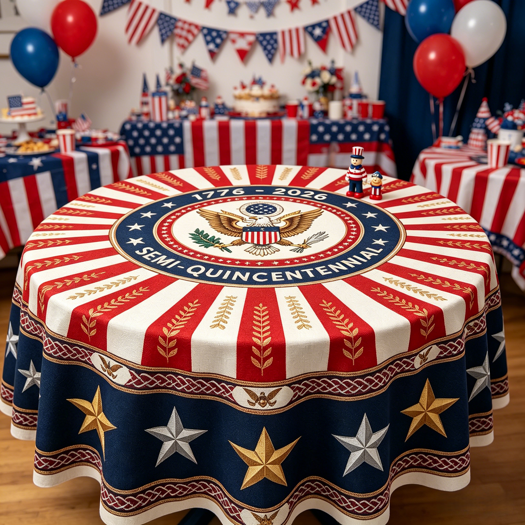 🔥Last Day 49% OFF - 🎉 America’s 250th Semi-Quincentennial Commemorative Tablecloth