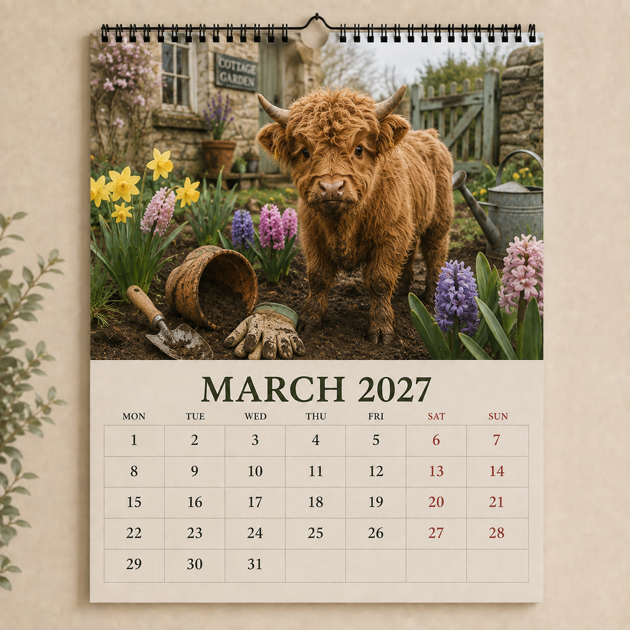 🔥Last day 70% OFF -🐮 2027 Highland Cows Seasons Calendar