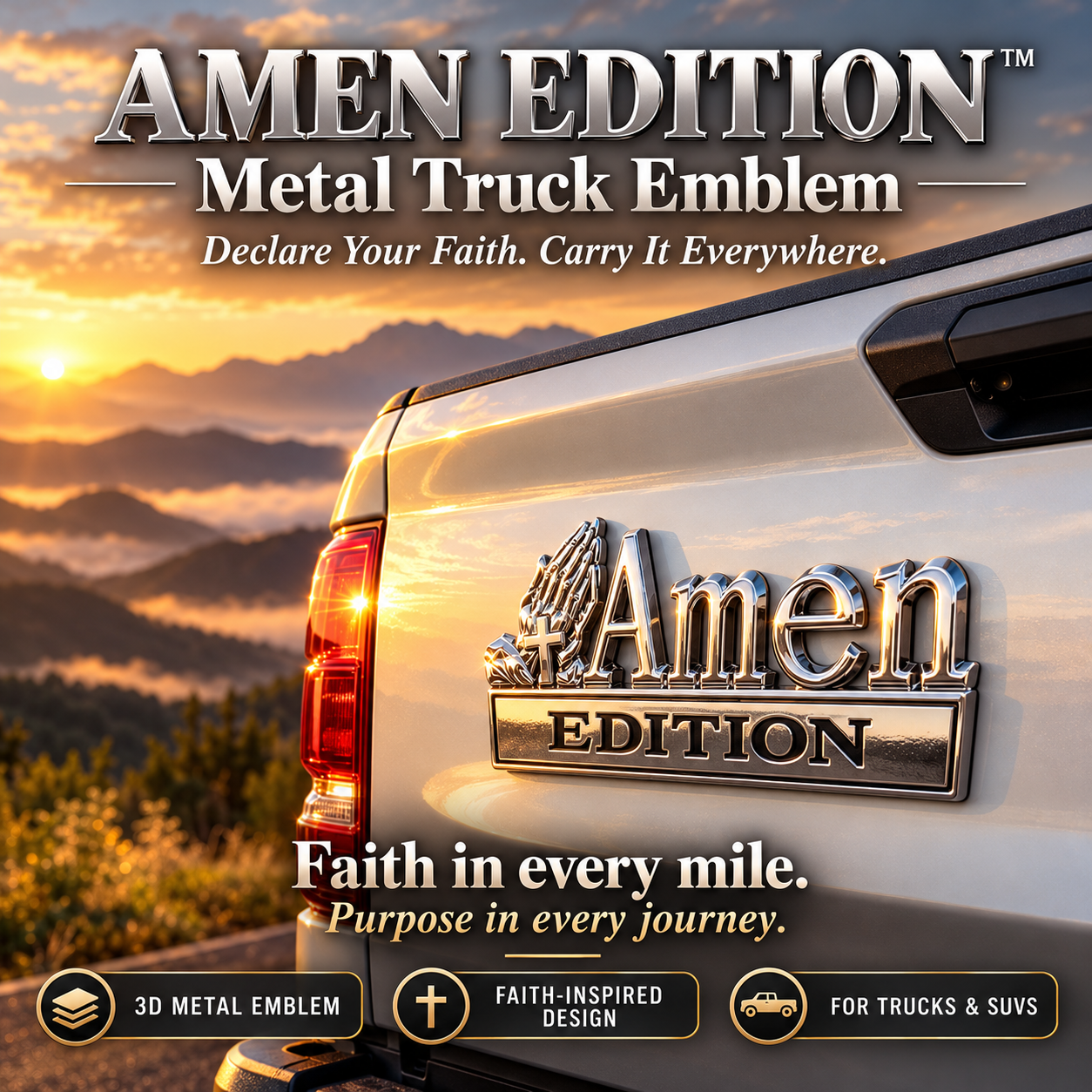 AMEN EDITION Metal Car Emblem