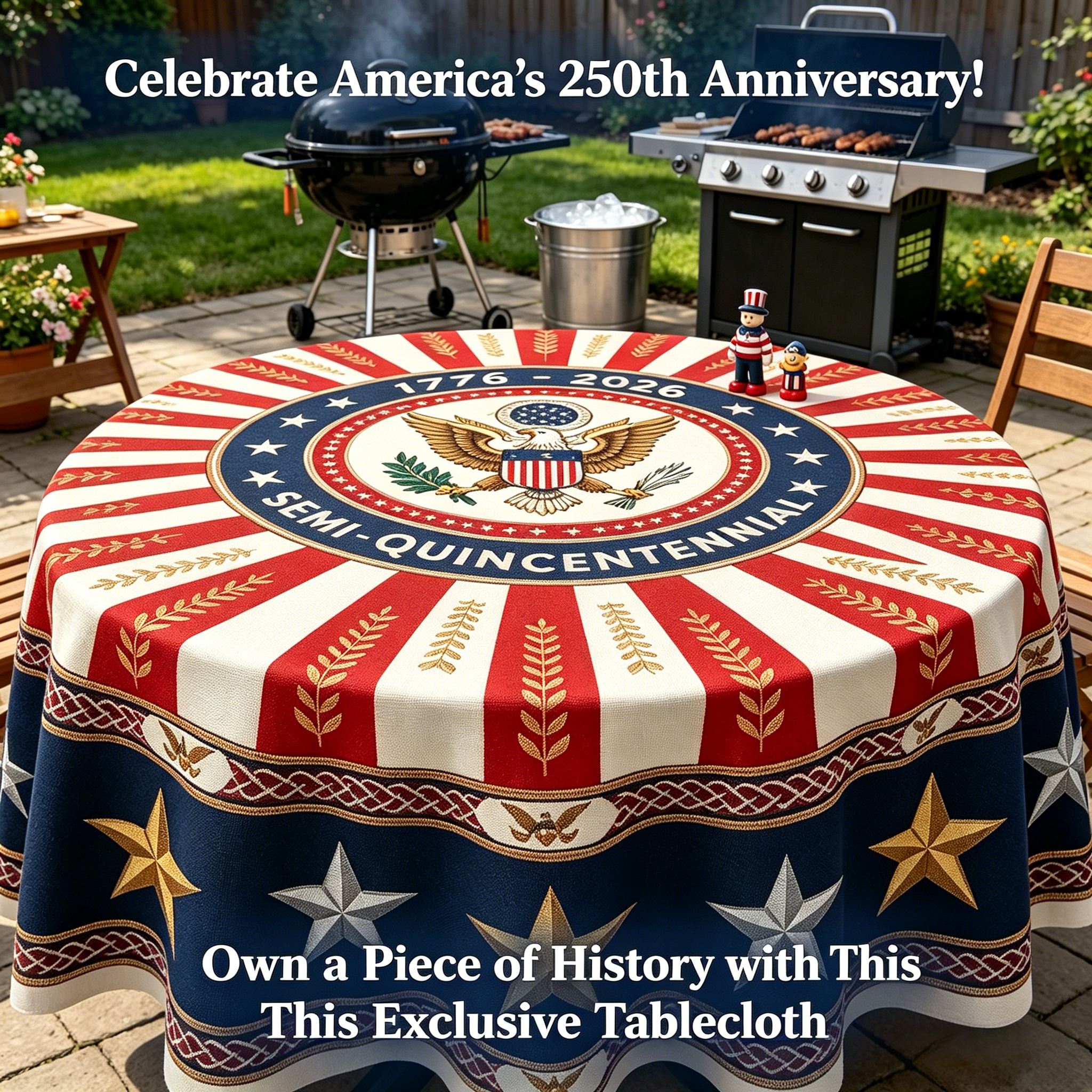 🔥Last Day 49% OFF - 🎉 America’s 250th Semi-Quincentennial Commemorative Tablecloth