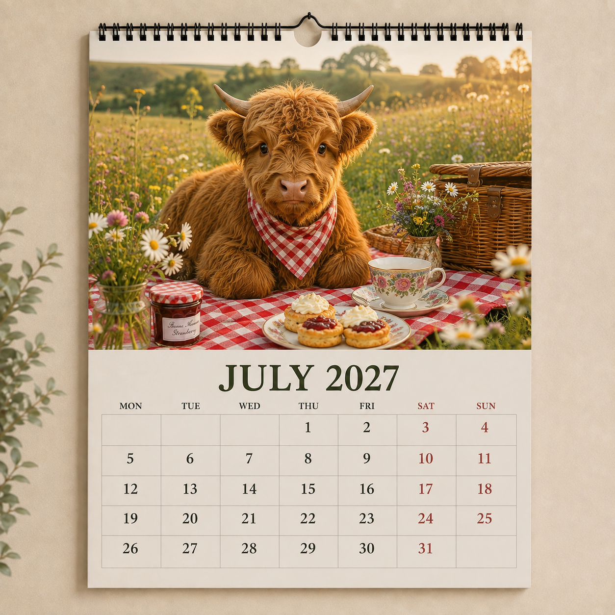 🔥Last day 70% OFF -🐮 2027 Highland Cows Seasons Calendar