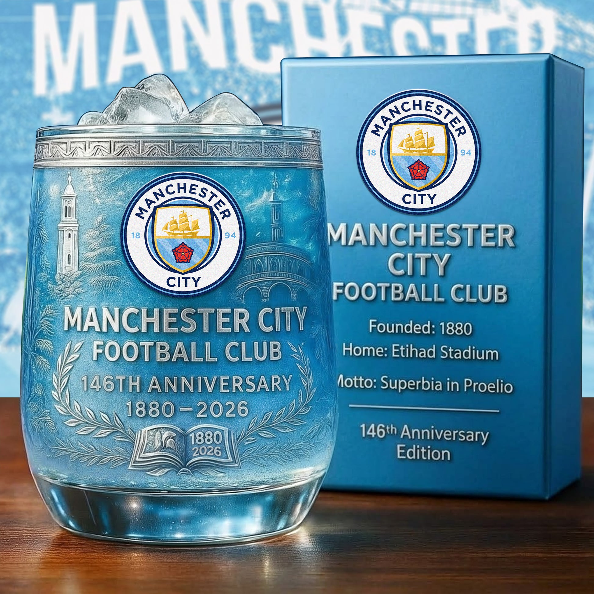 ⚽Premier League Heritage Anniversary Collectible Whiskey Glass