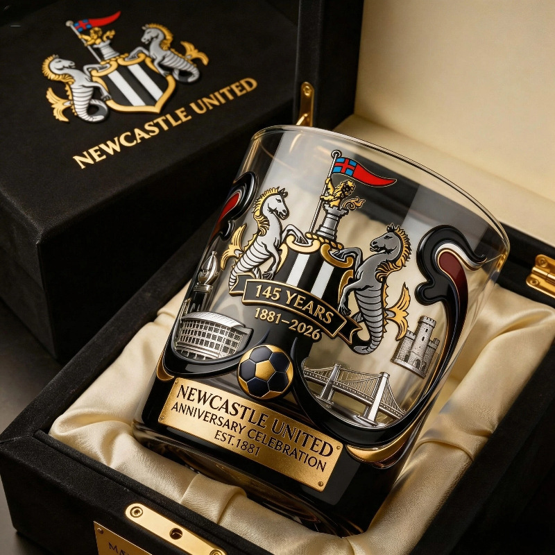 🔥Limited Edition🎁 - Newcastle United 145th Anniversary Commemorative Whiskey Glass