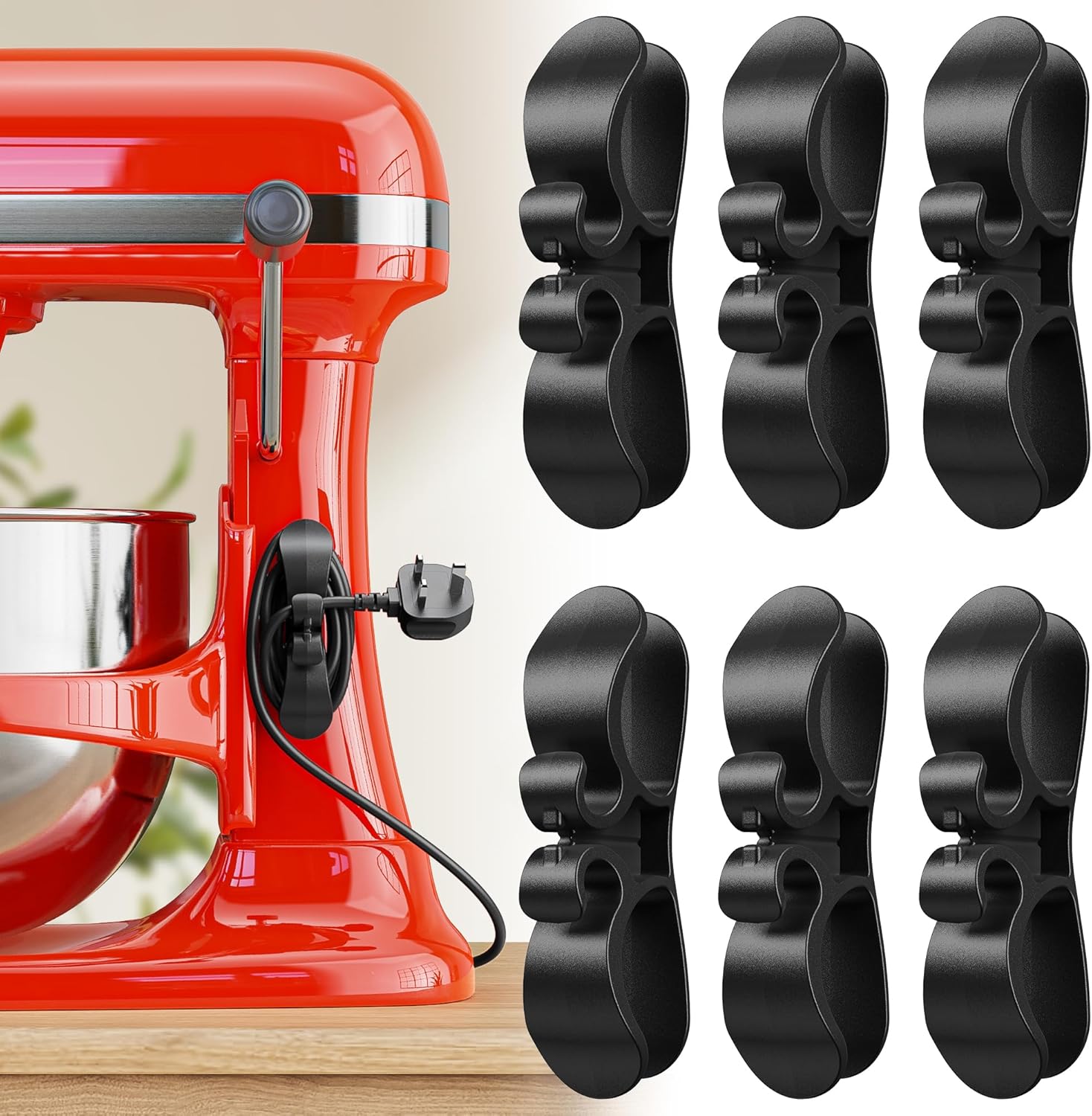 🔥Last Day 50% OFF - 6-Pack Upgraded Appliance Cord Organizer