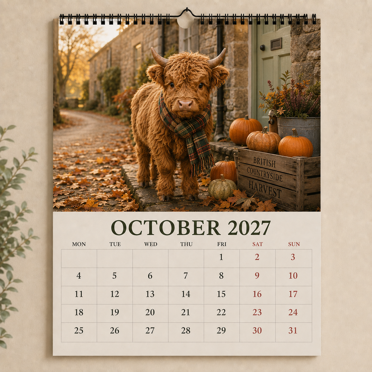 🔥Last day 70% OFF -🐮 2027 Highland Cows Seasons Calendar