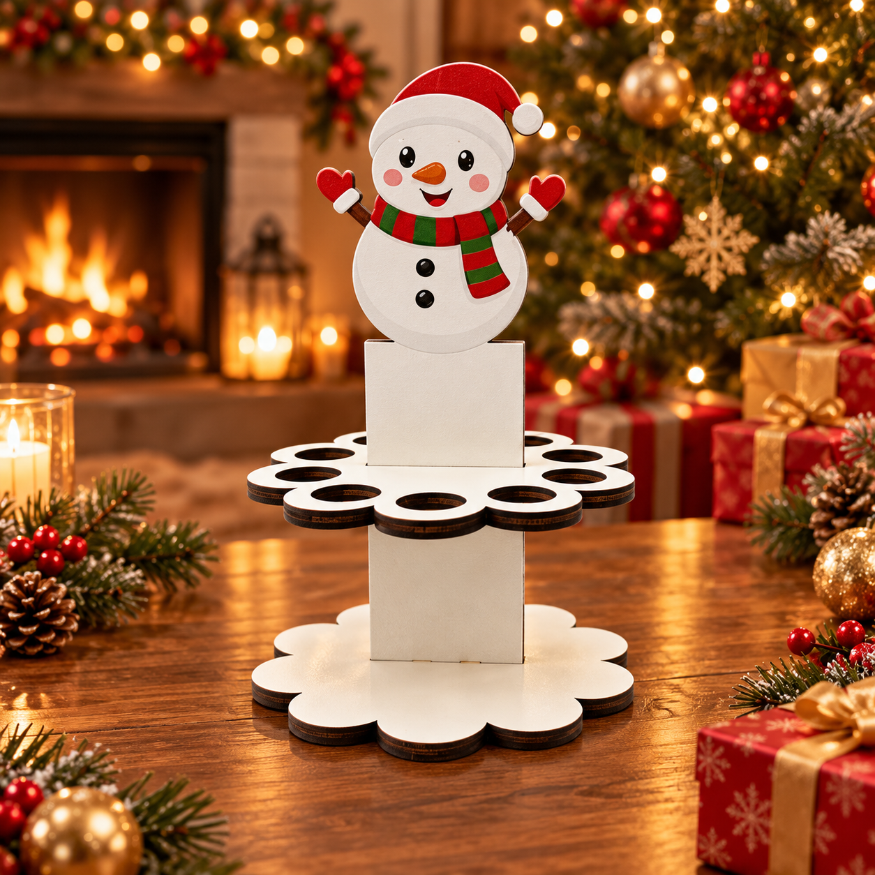 🔥Last 40pcs🎉-🎄 ✨ Christmas Tabletop Wooden Money Holder 🎁