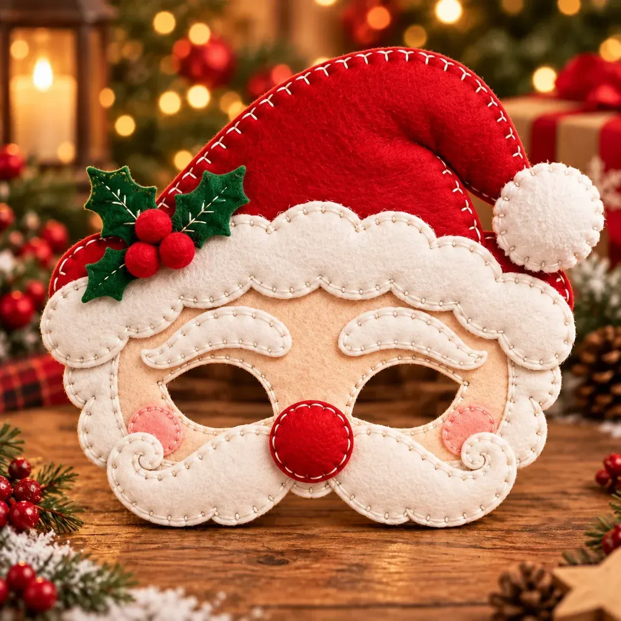 🔥Last 40pcs🎉-🎄 Handmade Christmas Felt Masks